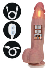 Julian | 10.8" × 2.3" Pulse Thrusting Dildo with Blunt Head & Vibration