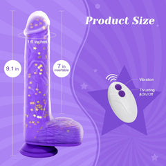 Leo | 9.1" × 1.6" Heating Thrusting Dildo with Realistic Feel, G-Spot Stimulation & Remote Control