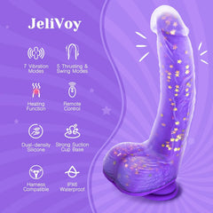 Leo | 9.1" × 1.6" Heating Thrusting Dildo with Realistic Feel, G-Spot Stimulation & Remote Control