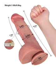 Mason | 10.6" × 2.2" Pulse Thrusting Dildo with Widening Shaft, Heating & Ring Remote