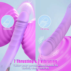Max | 8.3" × 1.8" Thrusting Vibrator with Grip Ring, Realistic Feel & G-Spot Stimulation