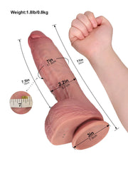 Nathan | 11" × 2.2" Long Pulse Thrusting Dildo with Straight Shaft, Heating & Vibration