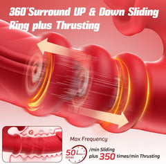 Reid | Tongue Vibrator with G-Spot Thrusting, Sliding-Ring & Clitoral Licking