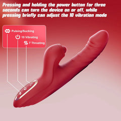 Ryder | Rabbit Vibrator with G-Spot Thrusting, Clitoral Suction & App Control