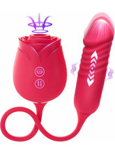 Ruby | 5" Thrusting Rose Vibrator with G-Spot Thrust, Clitoral Suction & App Control
