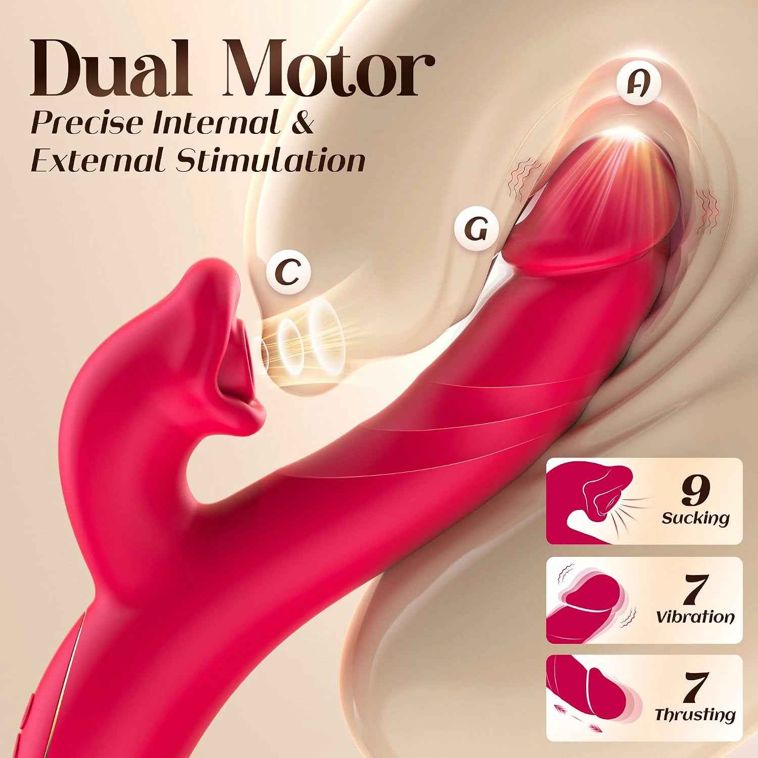 Kai | Rabbit Vibrator with G-Spot Thrusting, Clitoral Suction & App Control