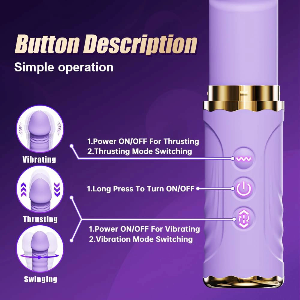 Cole | 9.4" × 1.5" Thrusting Sex Machine with 10 Speeds, G-Spot Stimulation & Suction Base