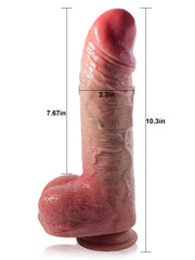Colton | 10.3" × 2.3" Thrusting Dildo with Thick Even Girth, Remote & Suction Base