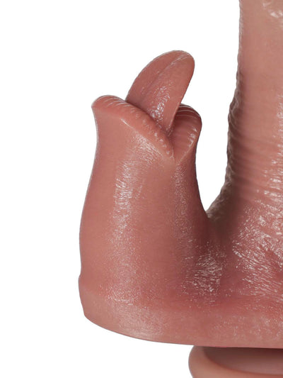 Eli | 9.84" × 1.88" Thrusting Rabbit Dildo with Lifelike Detail, G-Spot & Clitoral Arm