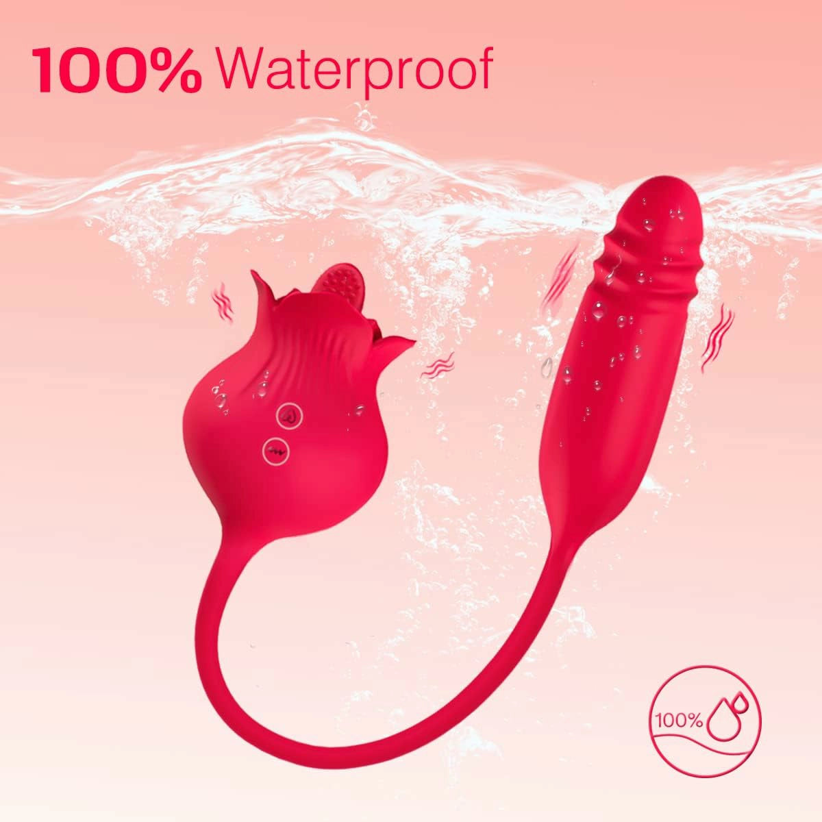 Garnet | 15.35" Tongue Vibrator with G-Spot Thrusting, Clitoral Licking & Nipple Play