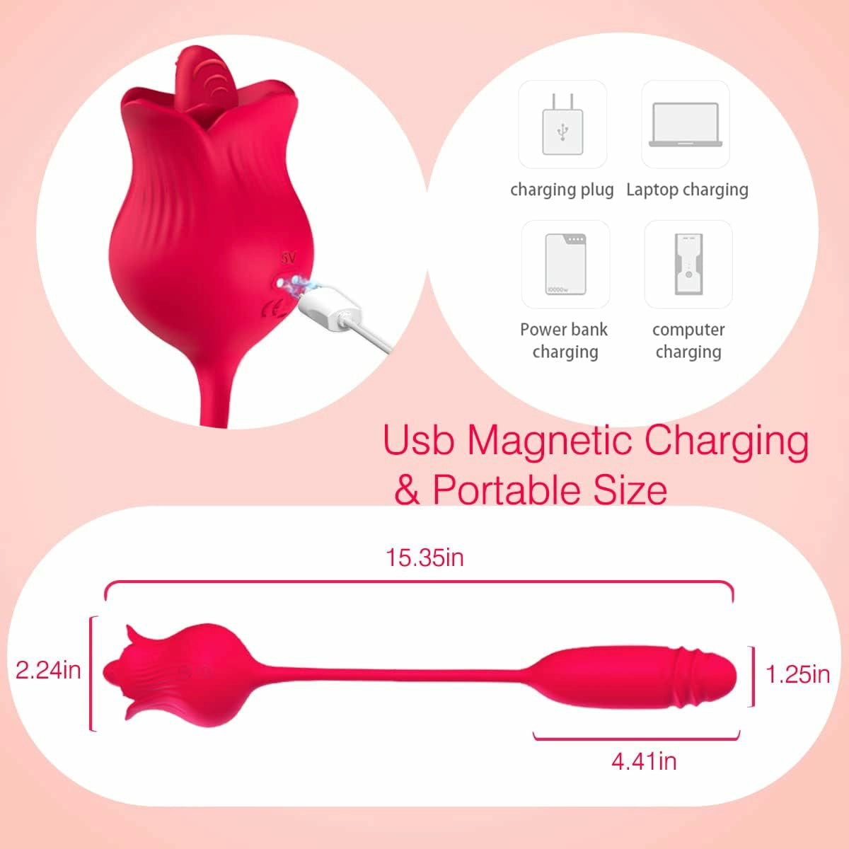 Garnet | 15.35" Tongue Vibrator with G-Spot Thrusting, Clitoral Licking & Nipple Play