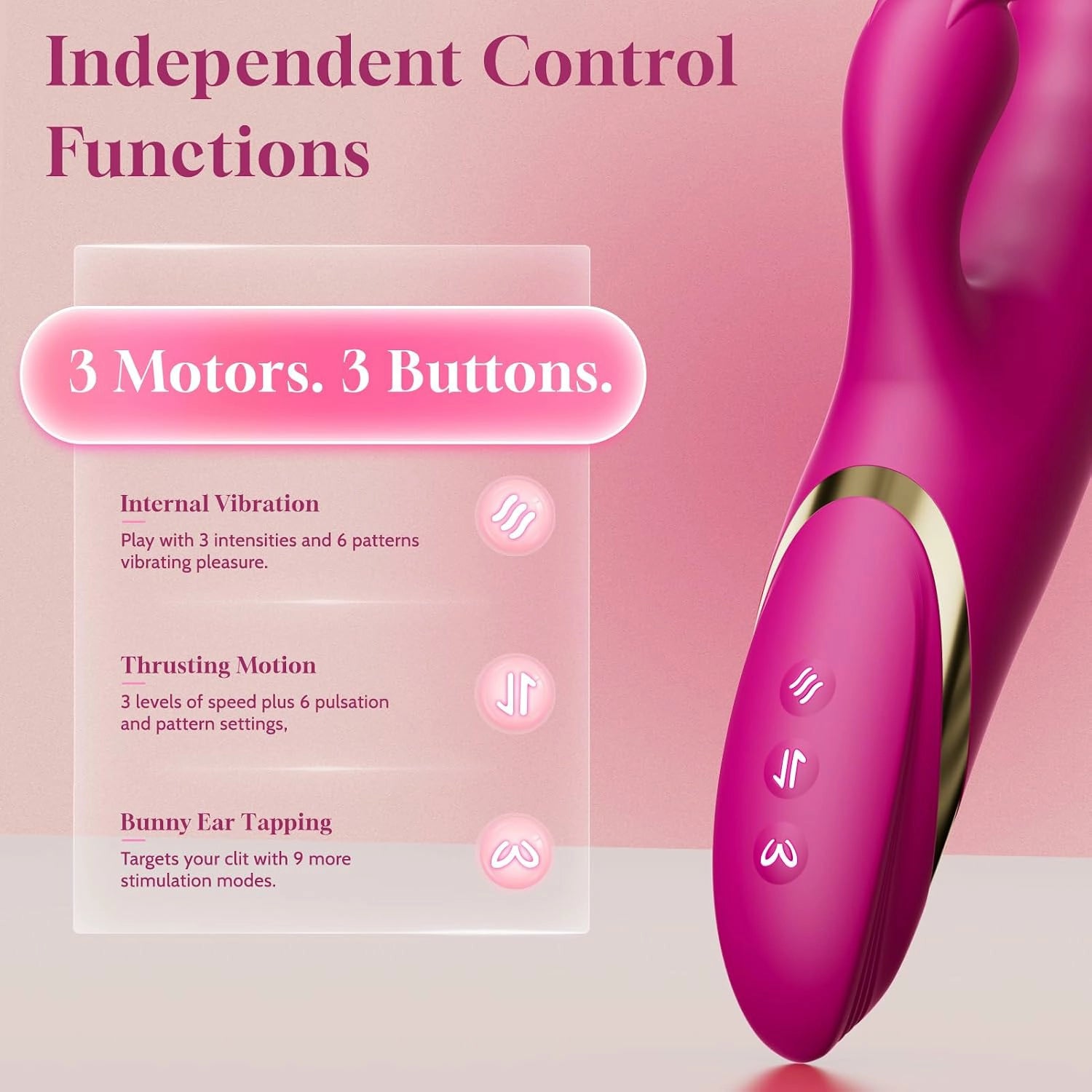 Iris | 5.35" × 1.45" Rabbit Vibrator with High-Speed Thrusting, G-Spot & Clitoral Stimulation