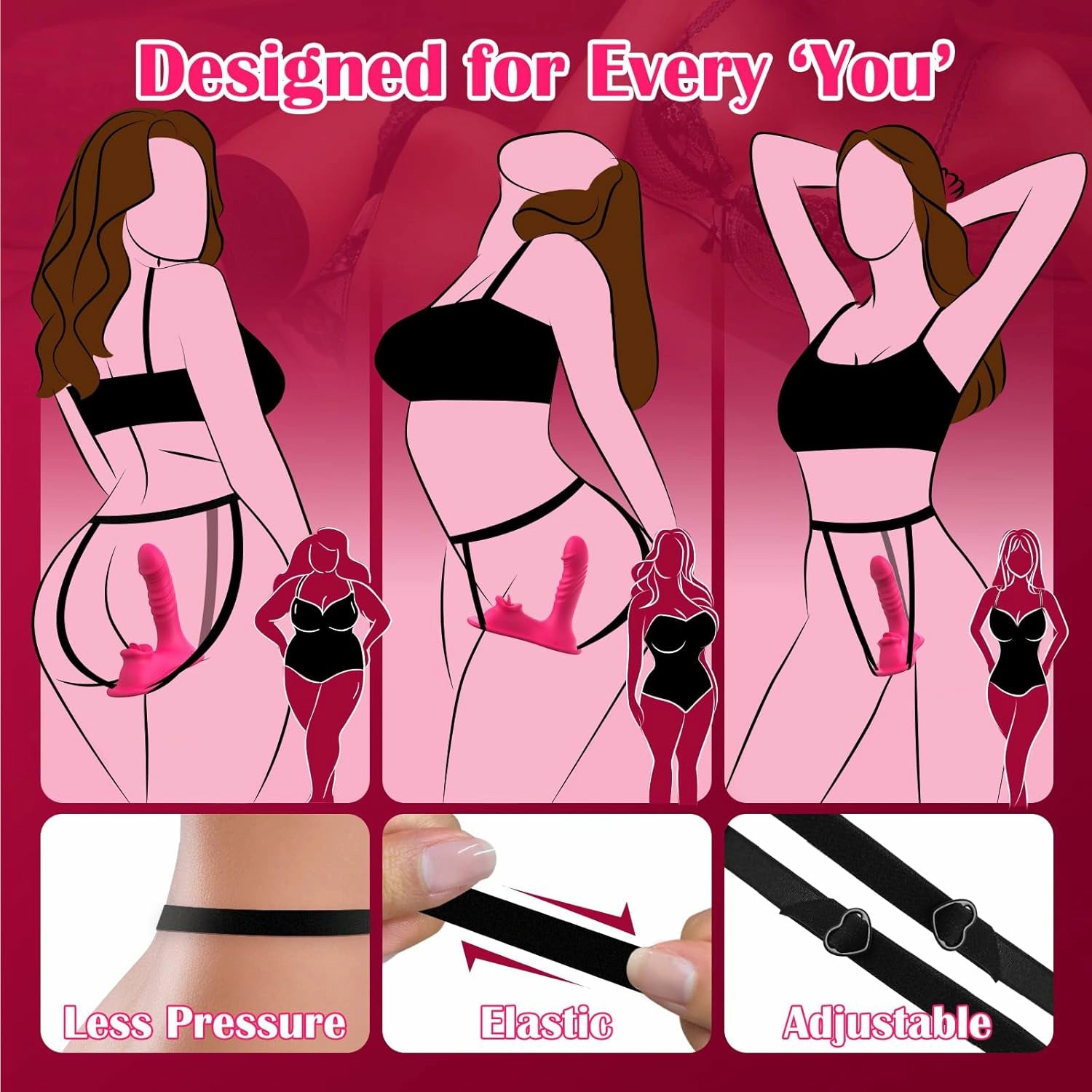Ivy | Wearable Riding Vibrator with G-Spot Thrusting, Licking & App and Remote Control