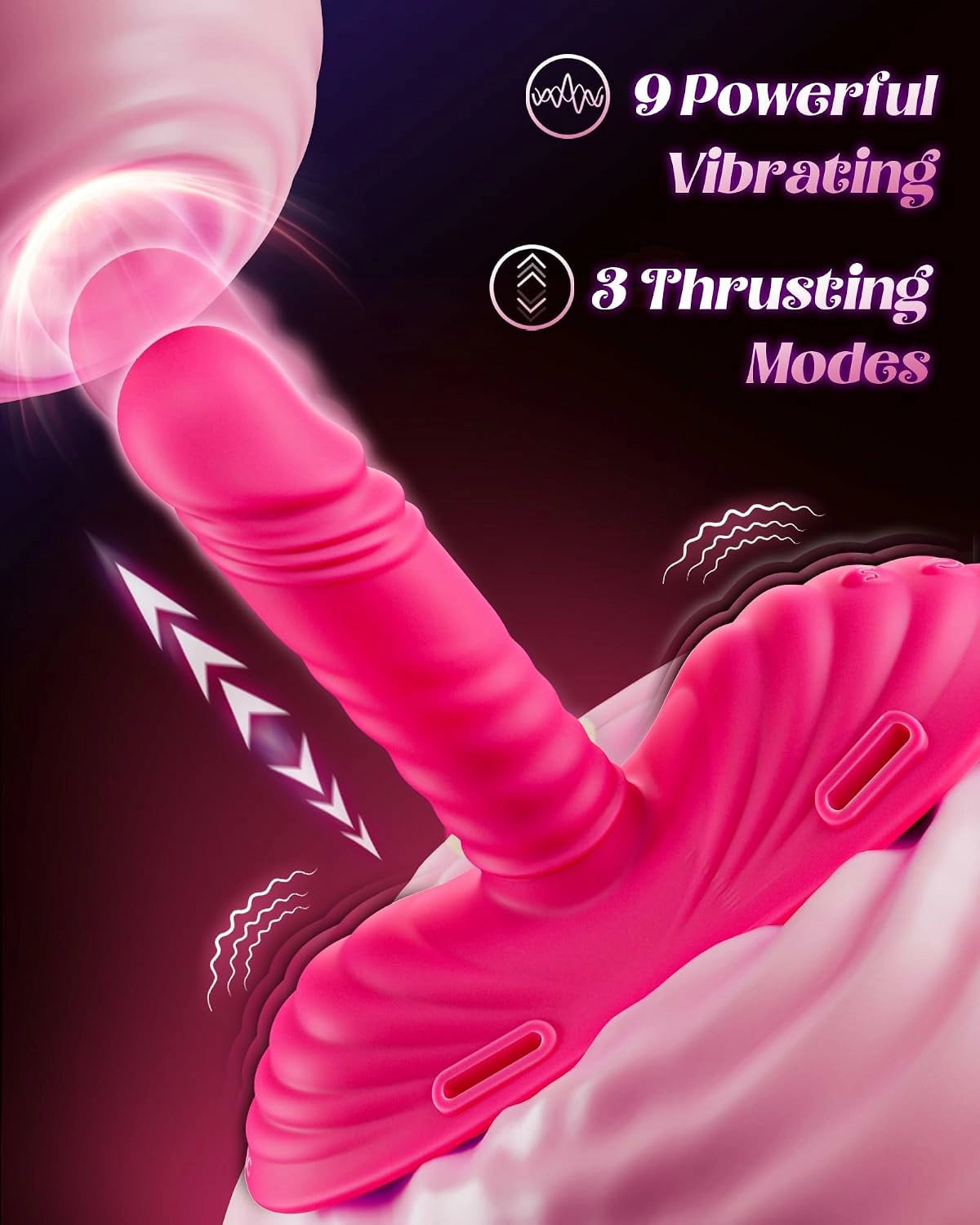 Juno | 5.4" Wearable Thrusting Dildo with G-Spot, Clitoral & Anal Stimulation and Remote Control
