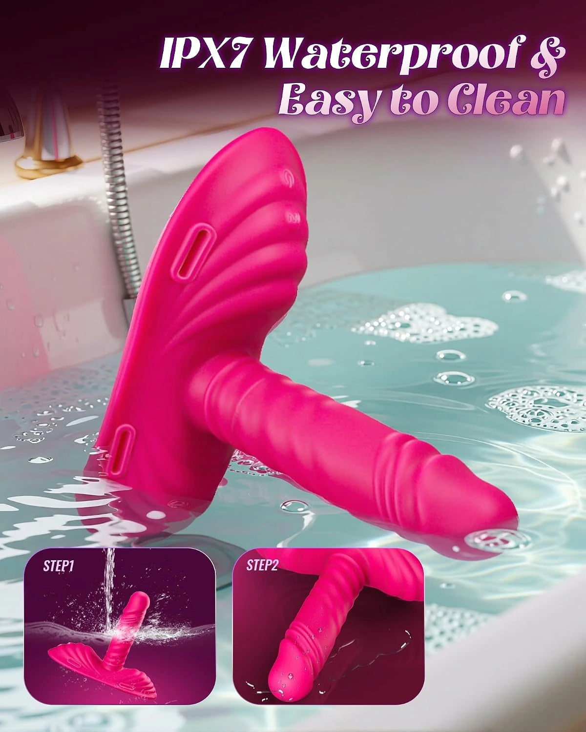 Juno | 5.4" Wearable Thrusting Dildo with G-Spot, Clitoral & Anal Stimulation and Remote Control