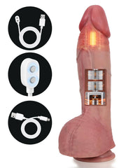 Logan | 10.6" × 2.3" Thick Pulse Thrusting Dildo with Heating & Vibration