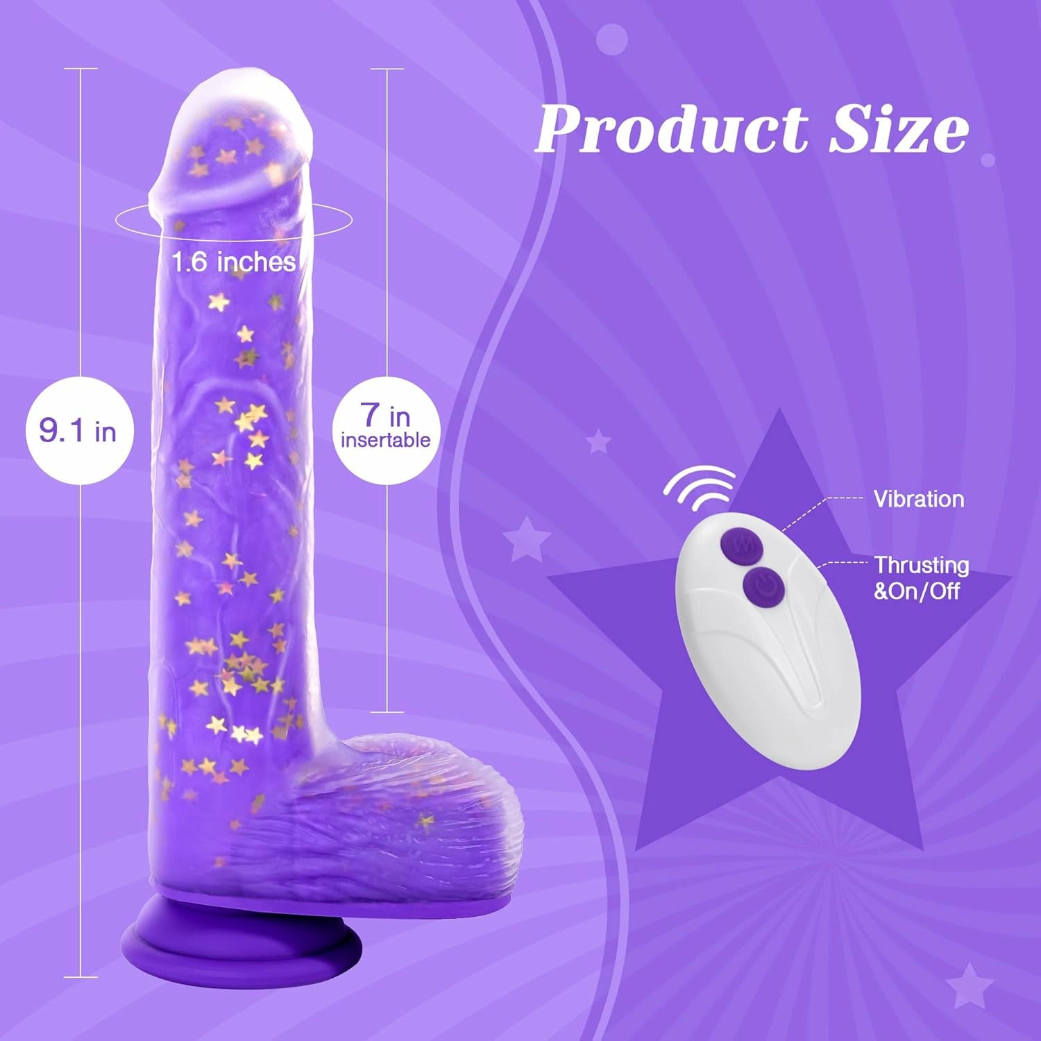 Leo | 9.1" × 1.6" Heating Thrusting Dildo with Realistic Feel, G-Spot Stimulation & Remote Control