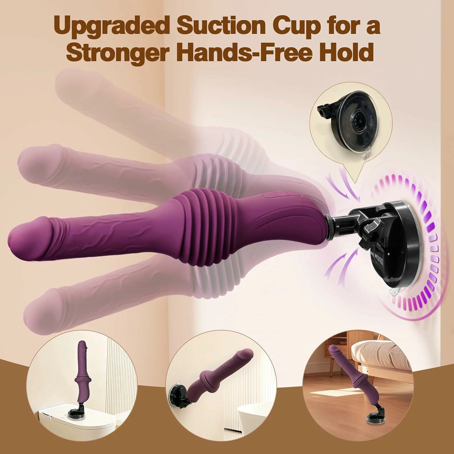 Miles | 6.61" × 1.46" Thrusting Dildo with Extra-Long Reach, Heating, G-Spot & Suction Base