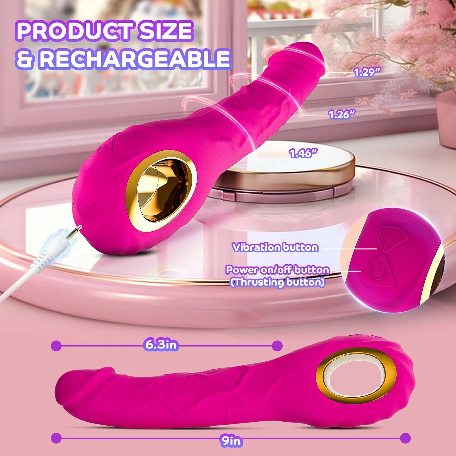 Finn | Thrusting Vibrator with Fast Deep Strokes, Realistic Feel & G-Spot Stimulation