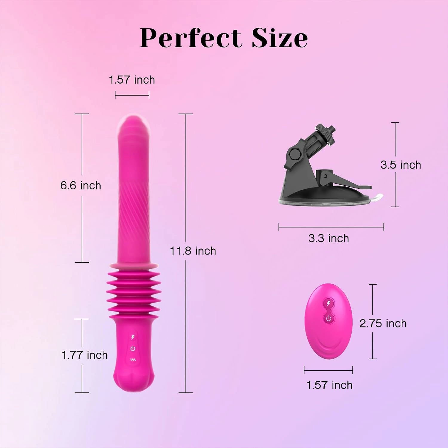 Roman | 6.6" × 1.57" Thrusting Sex Machine with Deep Slow Strokes, Heating, G-Spot & Remote Control