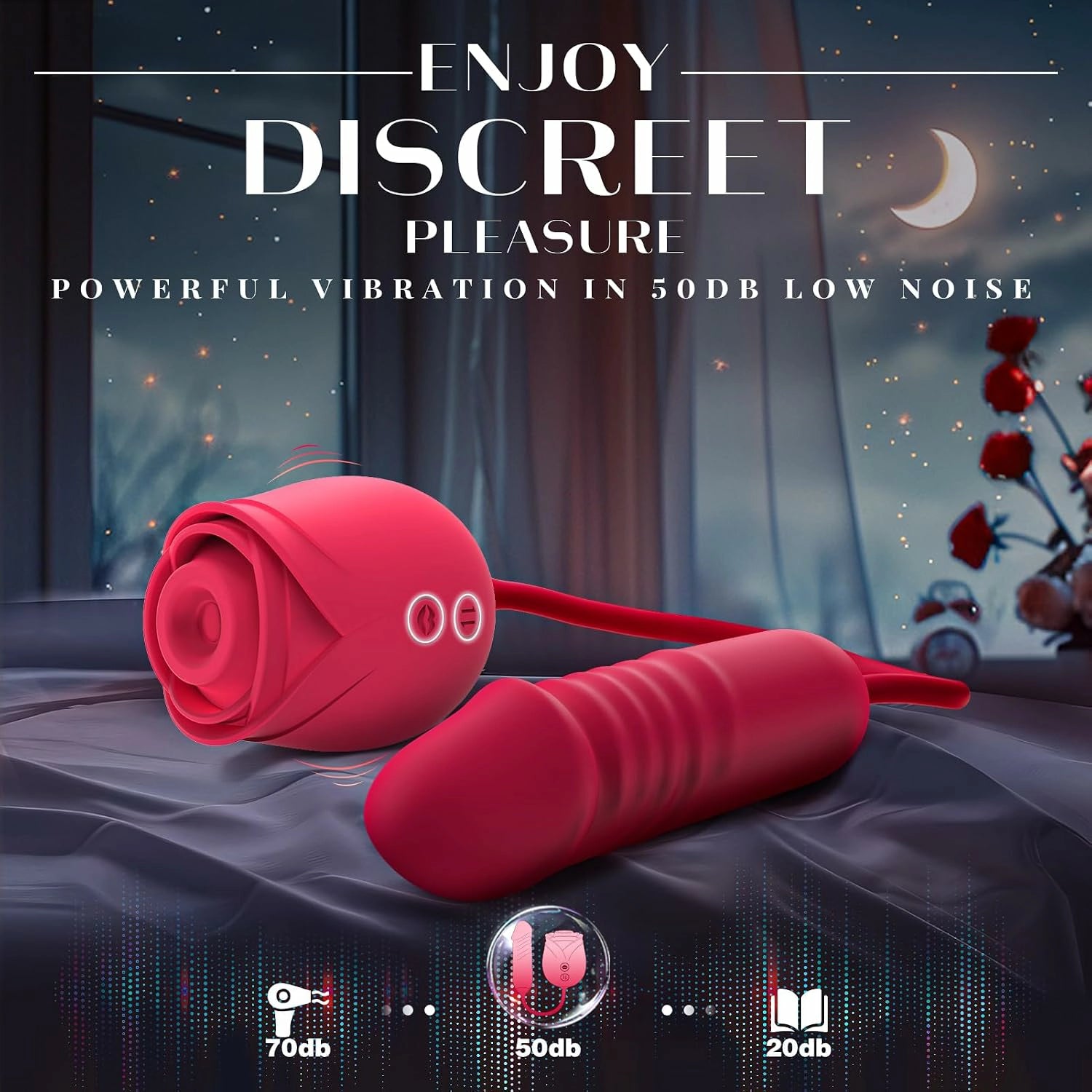 Ruby | 5" Thrusting Rose Vibrator with G-Spot Thrust, Clitoral Suction & App Control