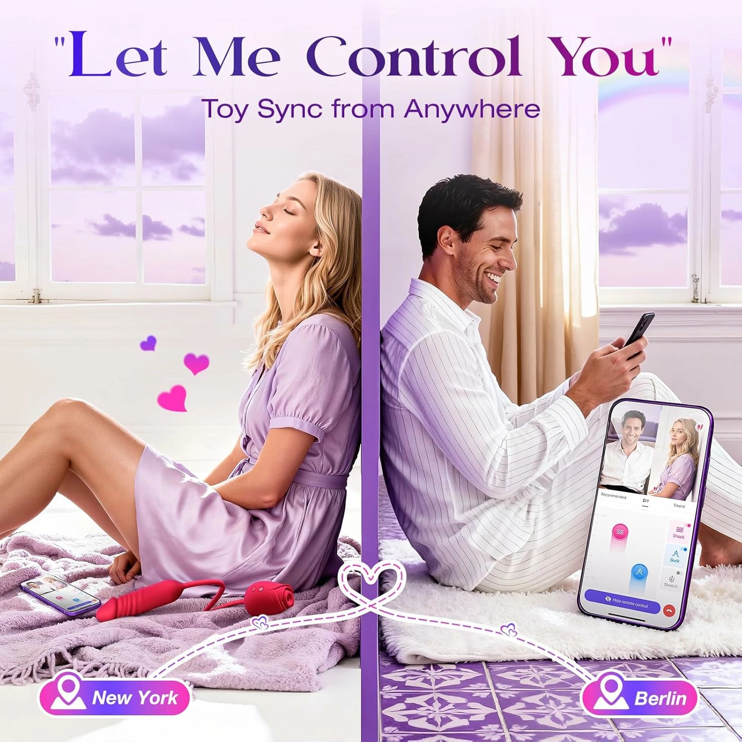 Ruby | 5" Thrusting Rose Vibrator with G-Spot Thrust, Clitoral Suction & App Control