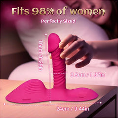 Roxy | 6.29" × 1.37" Wearable Thrusting Dildo with G-Spot, Clitoral & Anal Stimulation and App Control