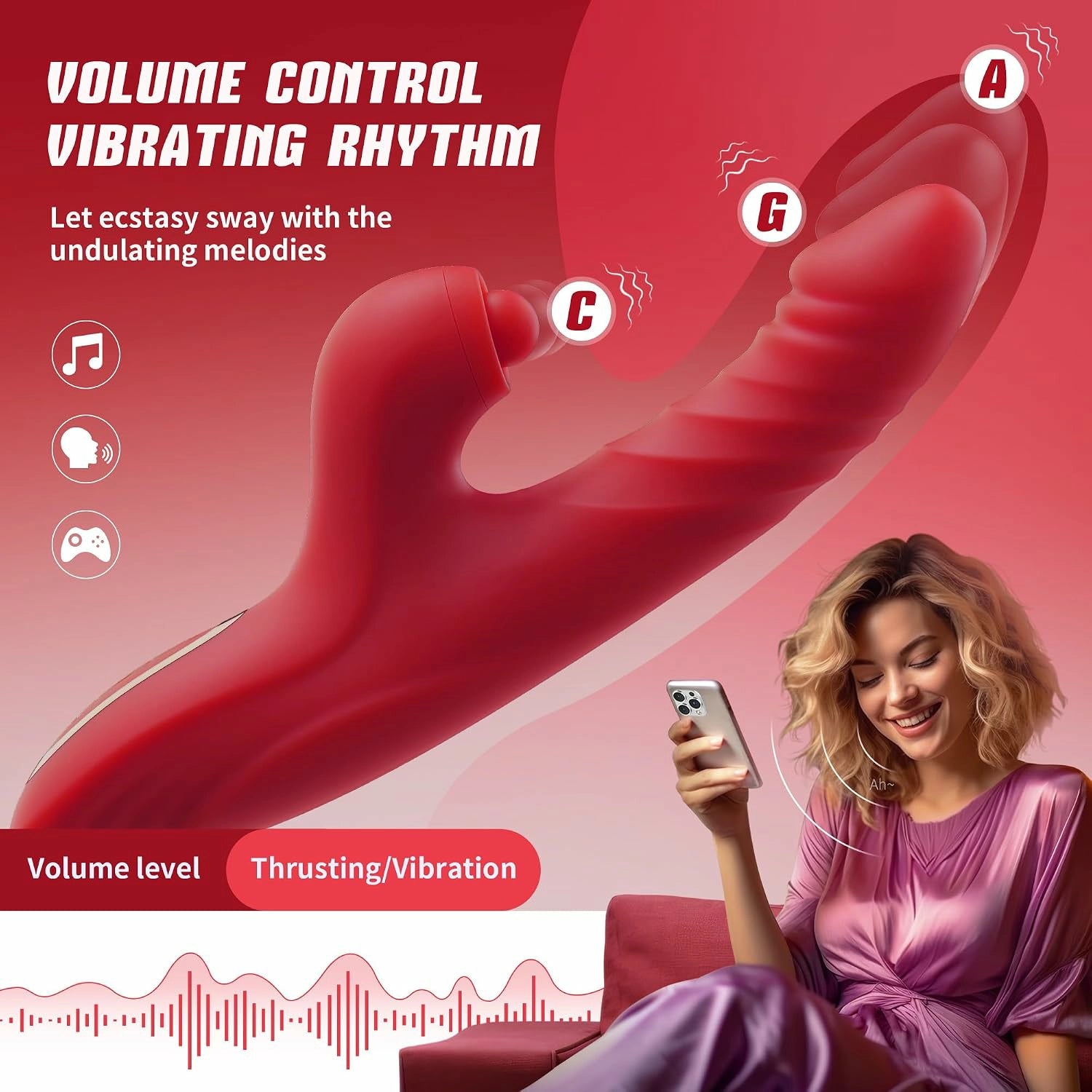 Ryder | Rabbit Vibrator with G-Spot Thrusting, Clitoral Suction & App Control