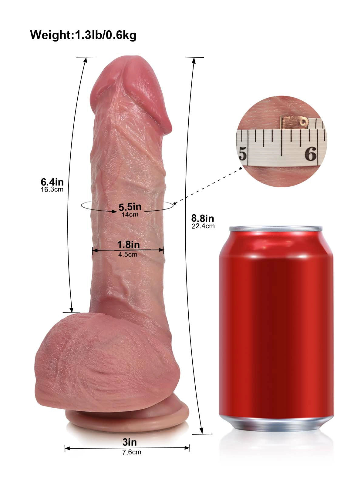 Sean | 8.8" × 1.8" Pulse Thrusting Vibrating Dildo with Upturned G-Spot Head & Heating