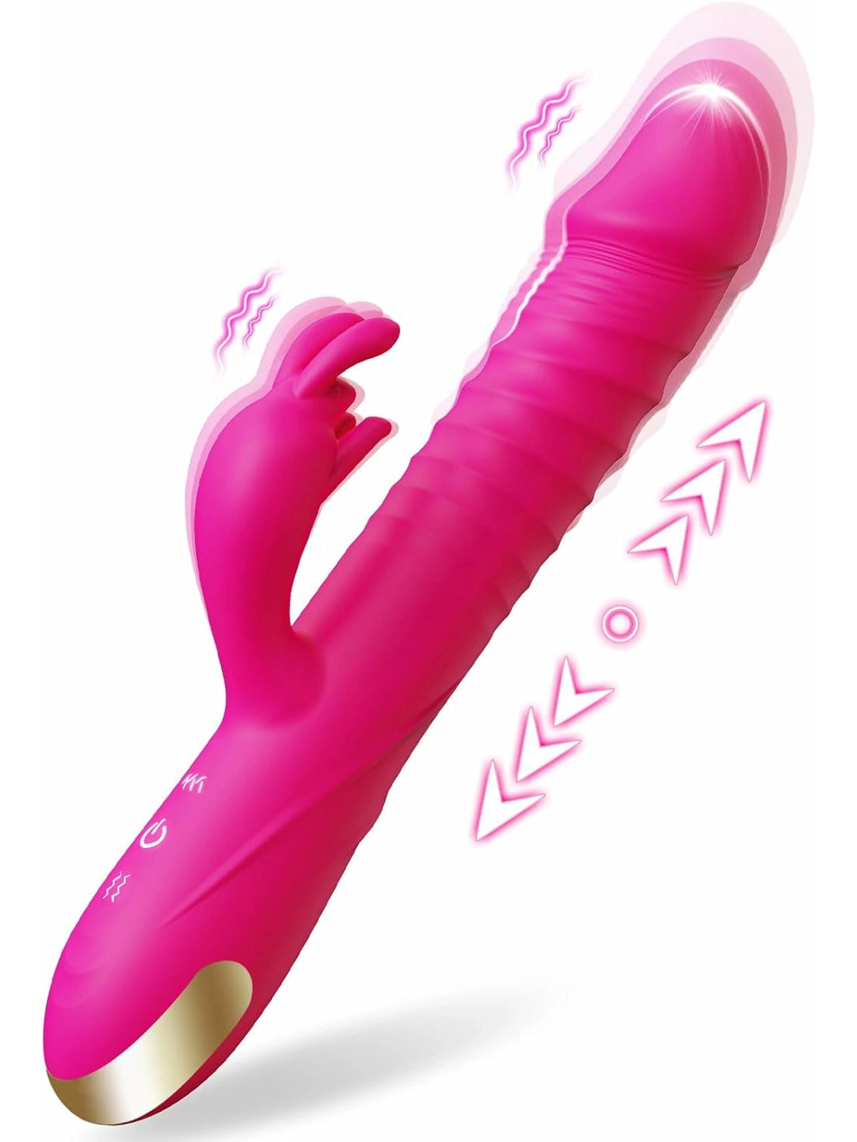 Daisy | 5.1" × 1.3" Rabbit Vibrator with Thrusting Shaft, G-Spot & Clitoral Stimulation