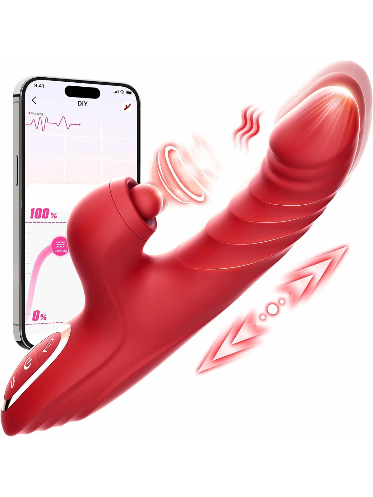 Ryder | Rabbit Vibrator with G-Spot Thrusting, Clitoral Suction & App Control