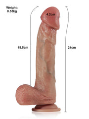 Wade | 9.4" × 1.65" Thrusting Dildo with Flared Mushroom Head, Heating & G-Spot Tip