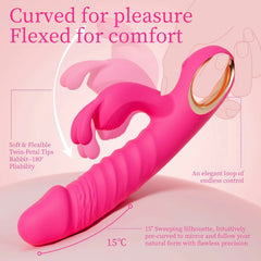 Wren | Rabbit Vibrator with Gentle Thrusting, G-Spot & Clitoral Stimulation